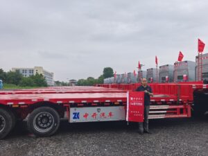 3 Axle Flatbed Trailer to hangzhou